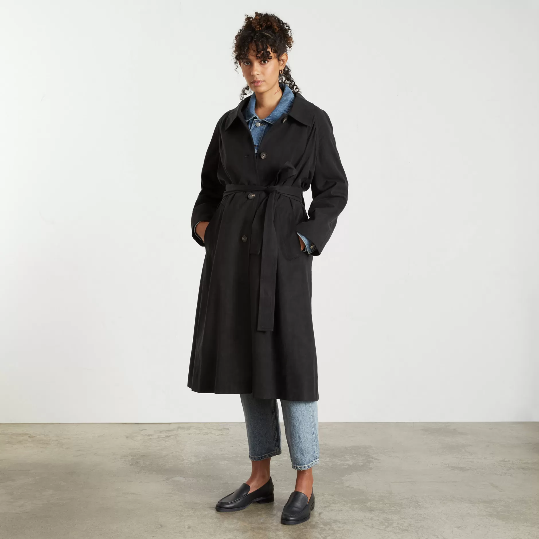 Outlet The Gathered Drape Trench Women Coats & Jackets