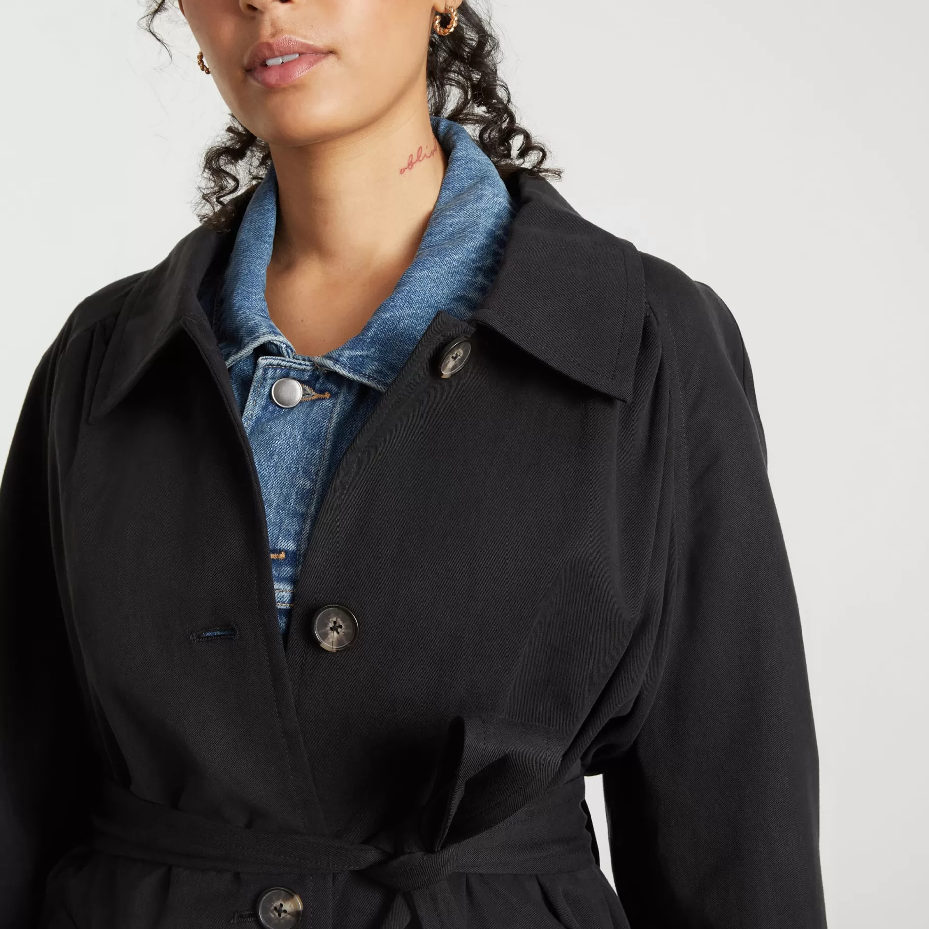 Outlet The Gathered Drape Trench Women Coats & Jackets