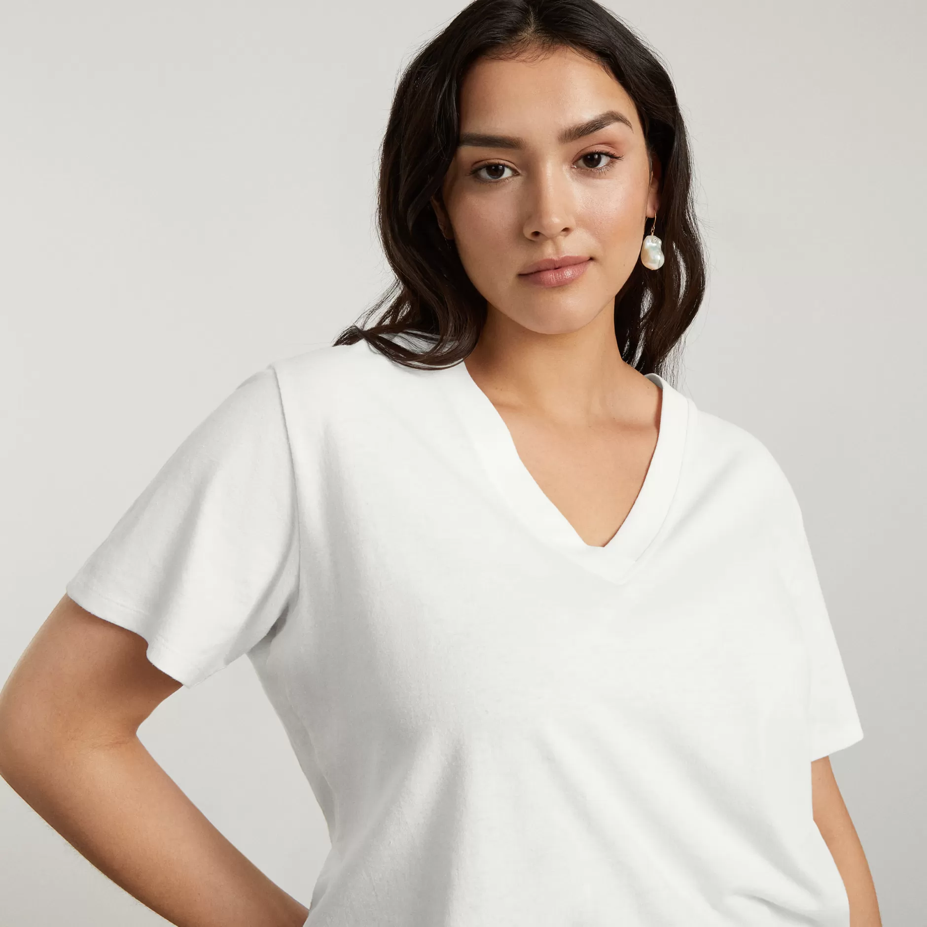 Hot The Vintage V-Neck Hemp Tee Women Tees & Tanks