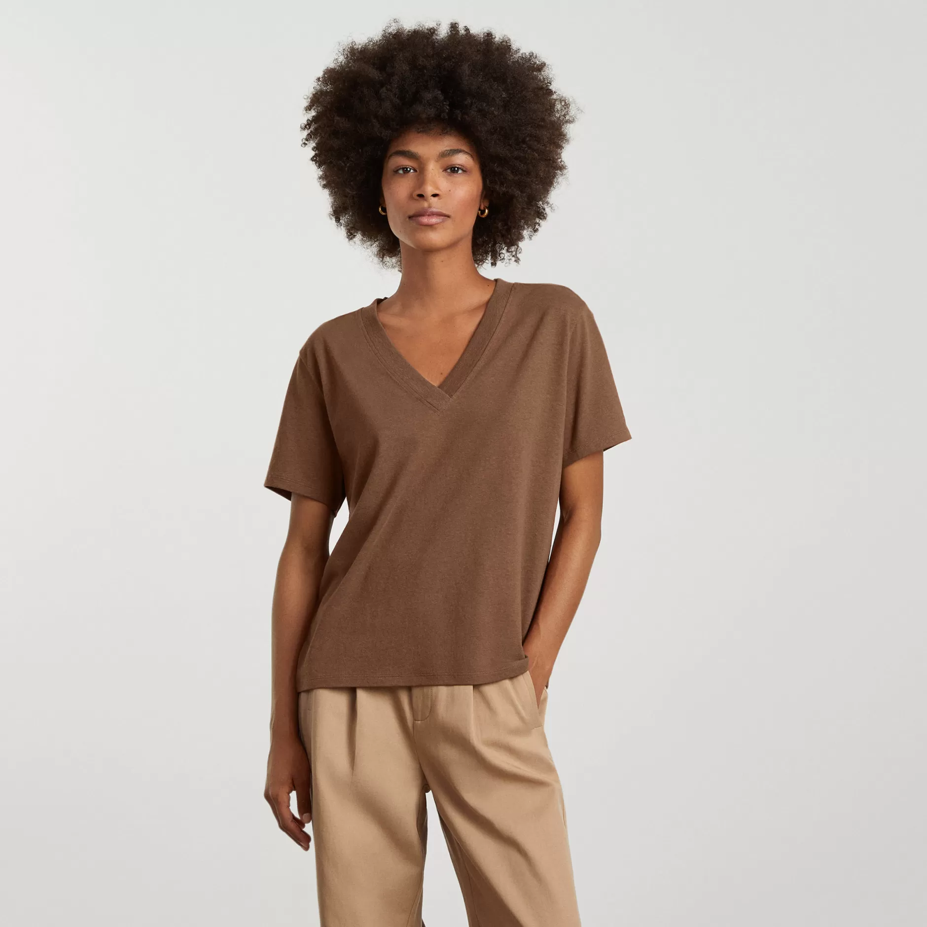 Hot The Vintage V-Neck Hemp Tee Women Tees & Tanks