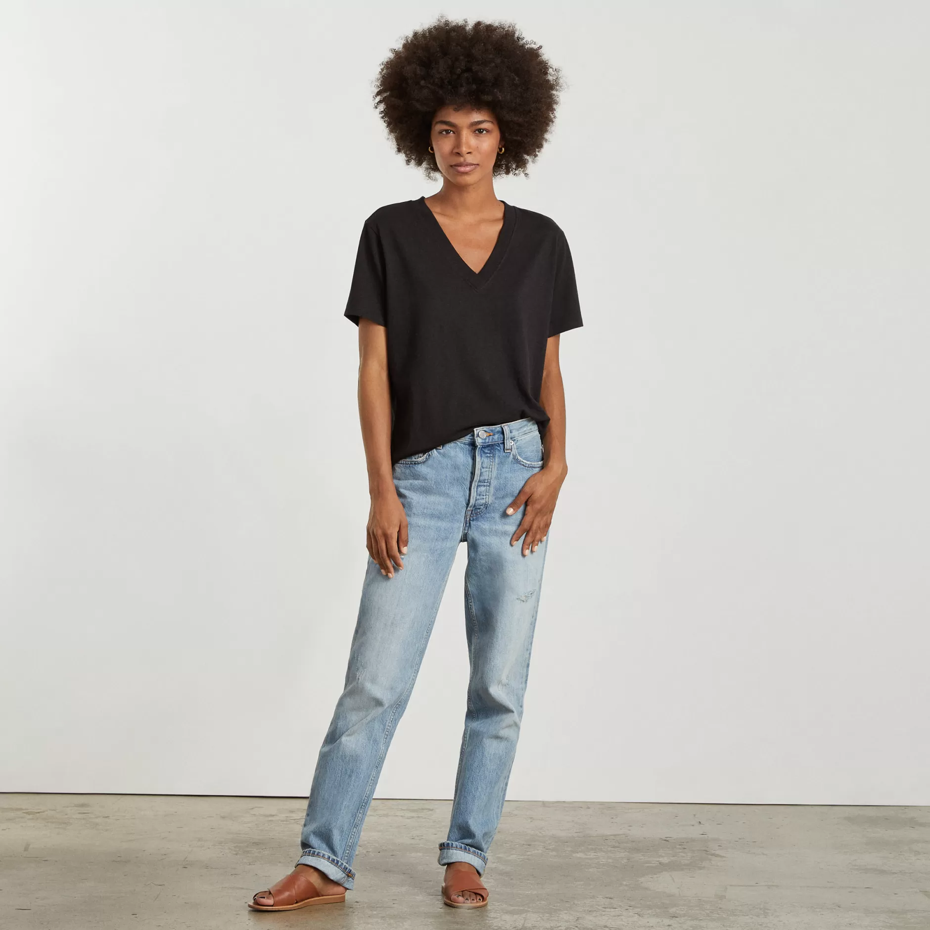 Hot The Vintage V-Neck Hemp Tee Women Tees & Tanks