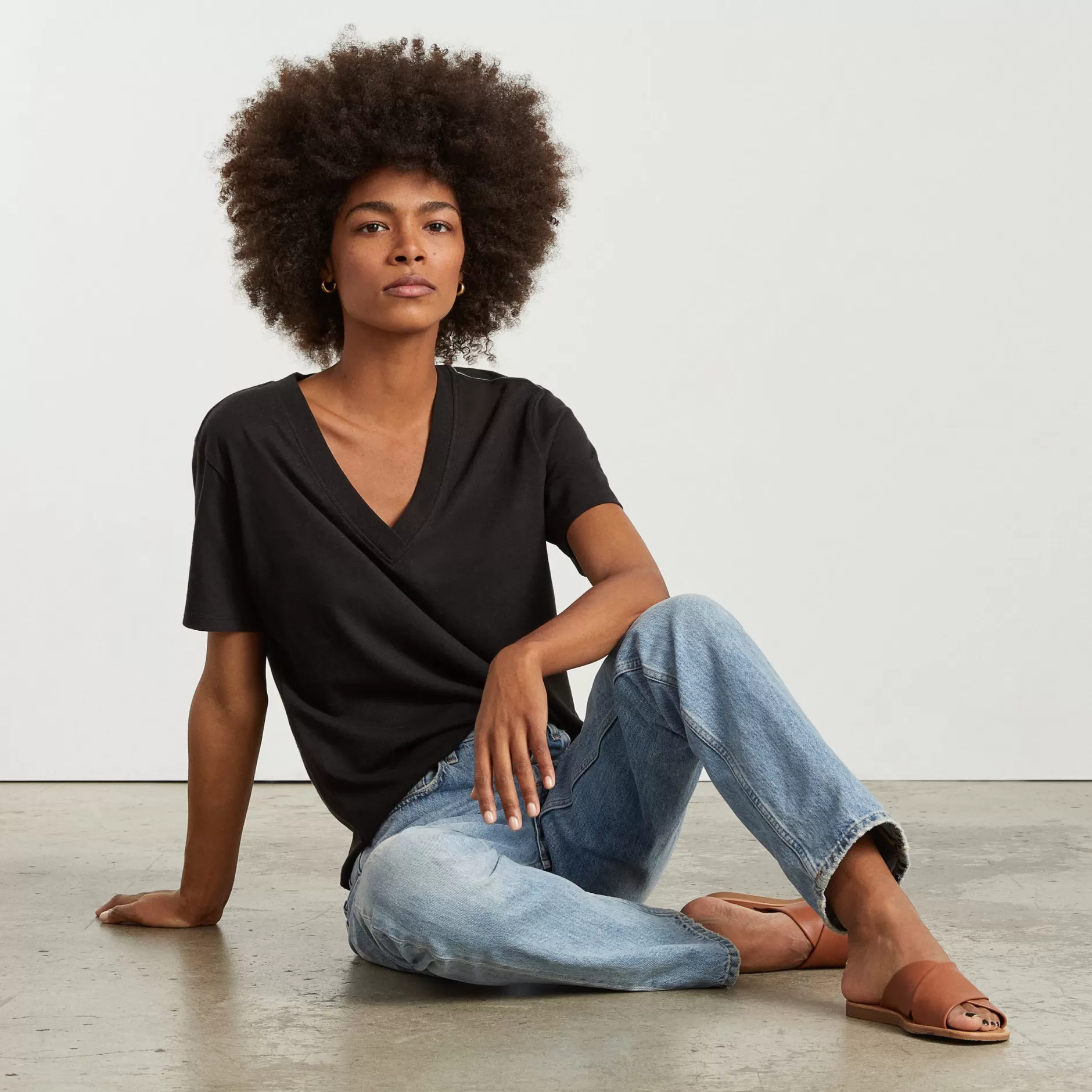 Hot The Vintage V-Neck Hemp Tee Women Tees & Tanks