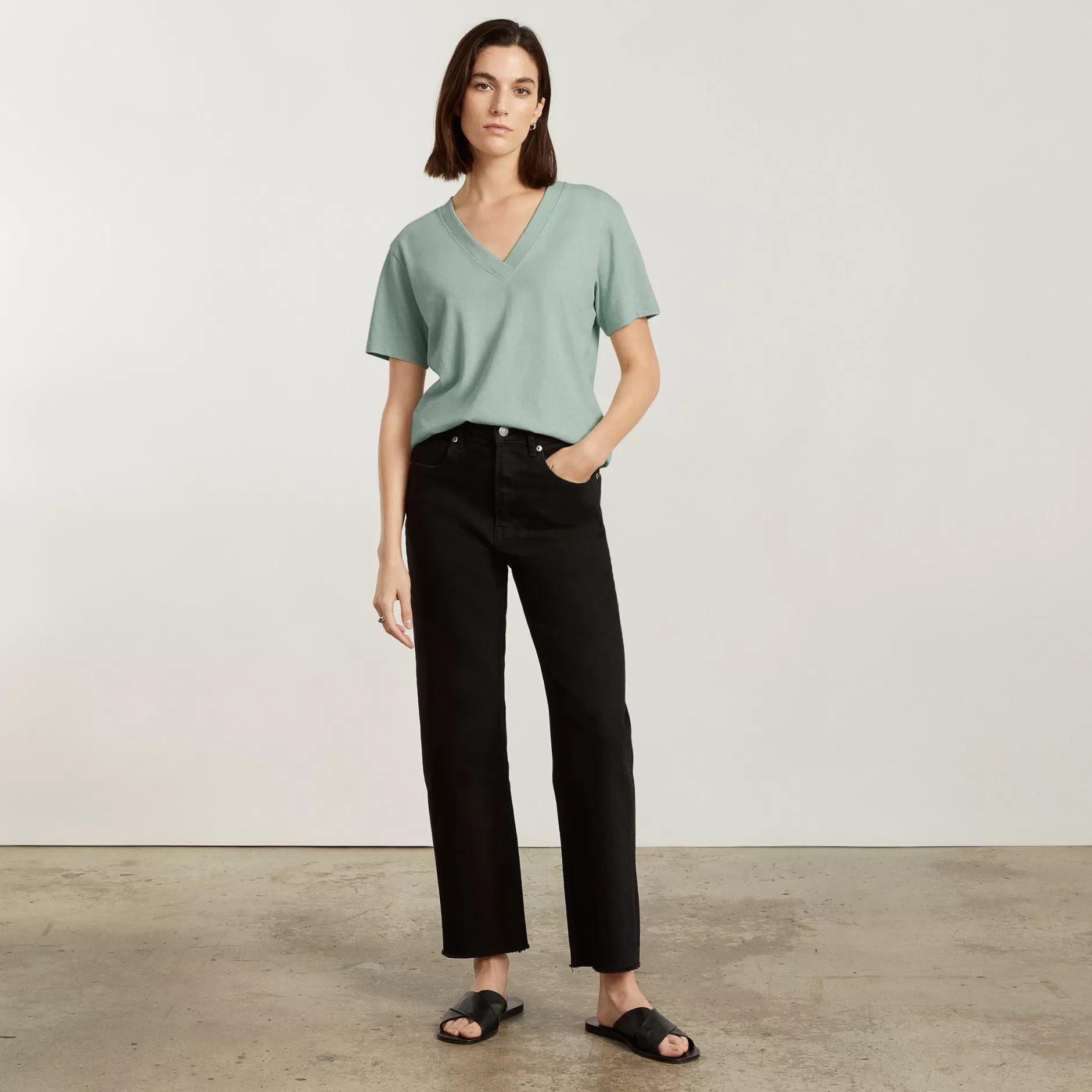 Hot The Vintage V-Neck Hemp Tee Women Tees & Tanks