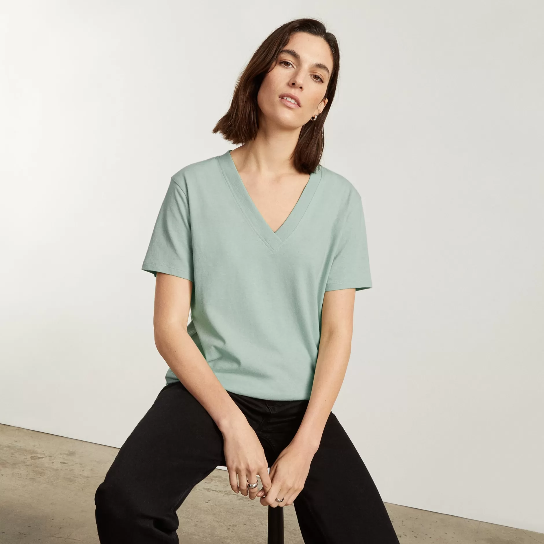 Hot The Vintage V-Neck Hemp Tee Women Tees & Tanks