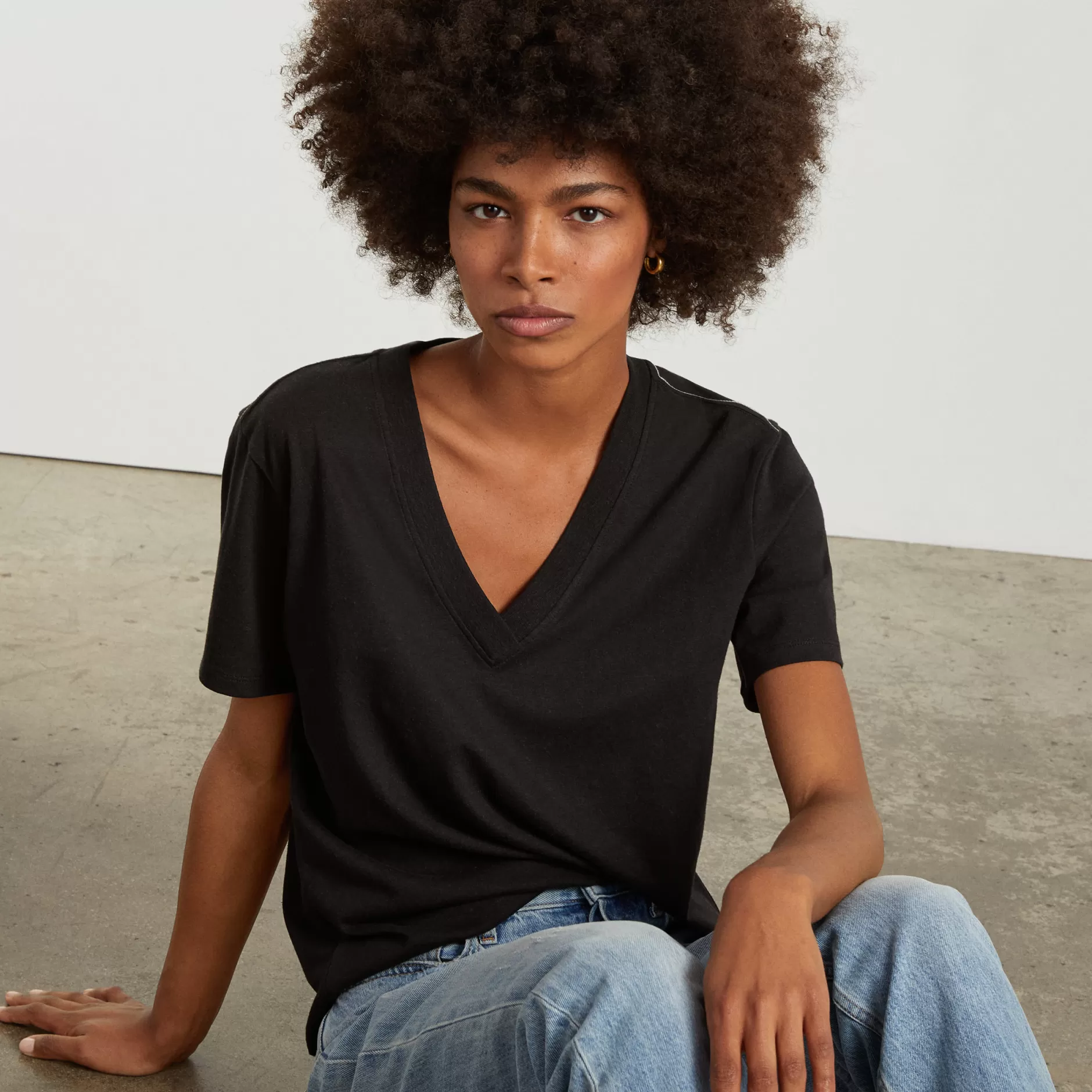 Hot The Vintage V-Neck Hemp Tee Women Tees & Tanks