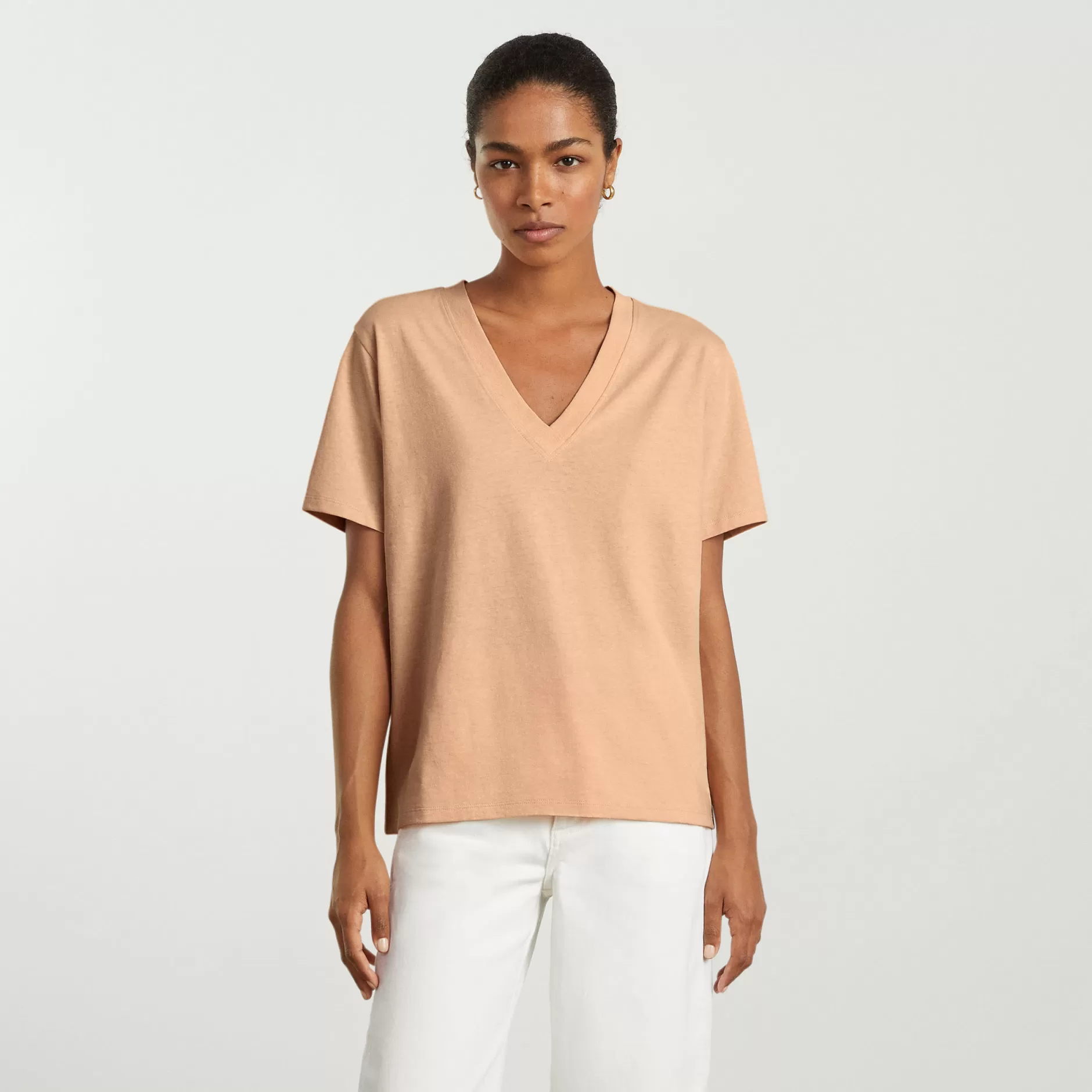 Hot The Vintage V-Neck Hemp Tee Women Tees & Tanks