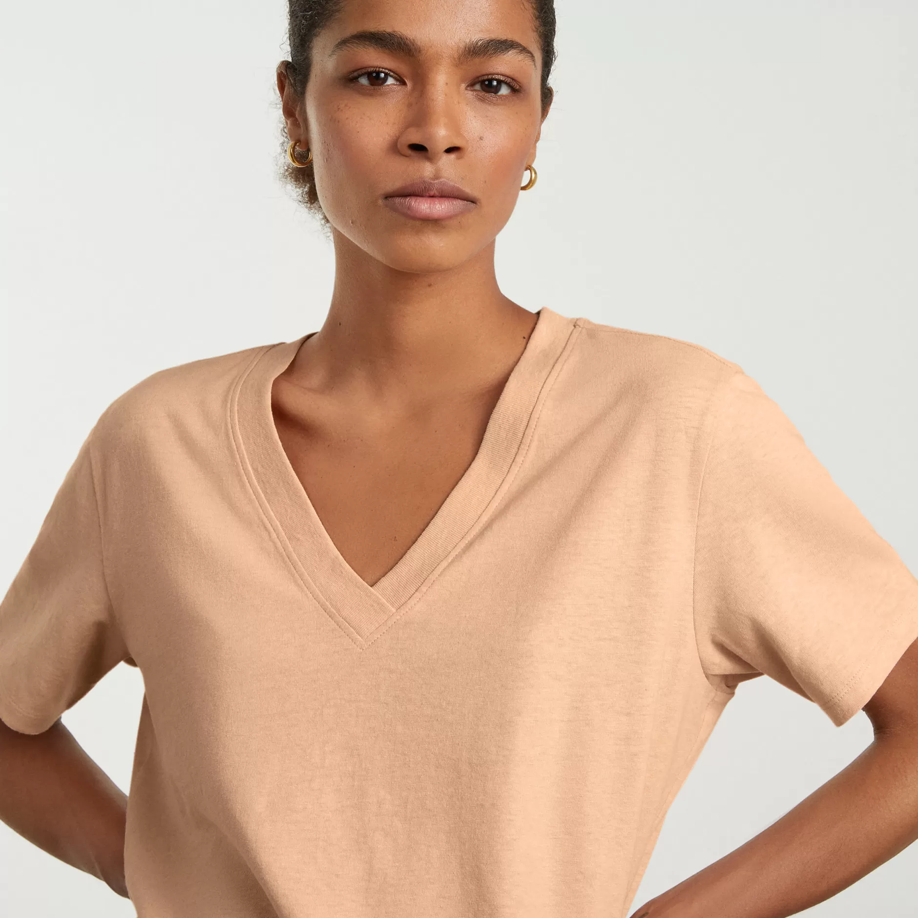 Hot The Vintage V-Neck Hemp Tee Women Tees & Tanks